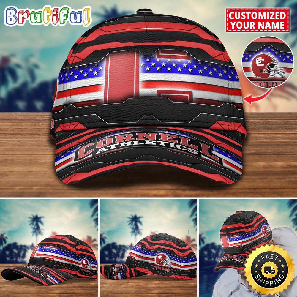 NCAA Cornell Big Red Baseball Cap Flag Custom Name Cap kjwbmx.jpg