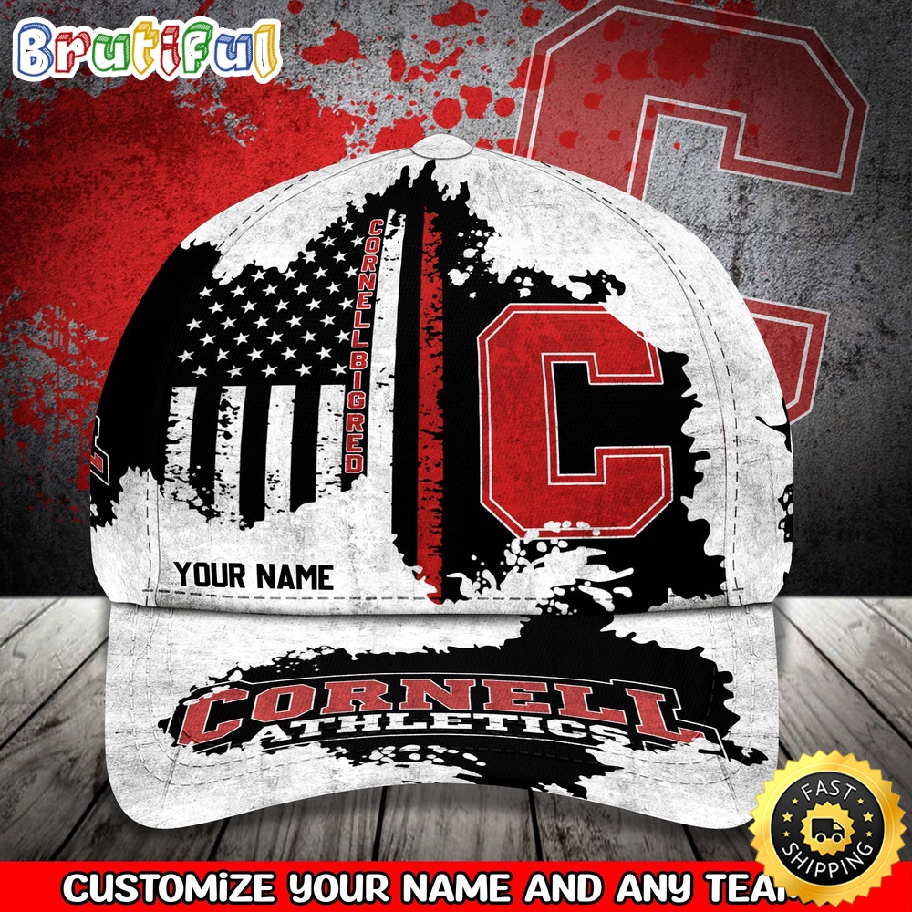 NCAA Cornell Big Red Baseball Cap Your Name Custom Baseball Cap vhmsqk.jpg