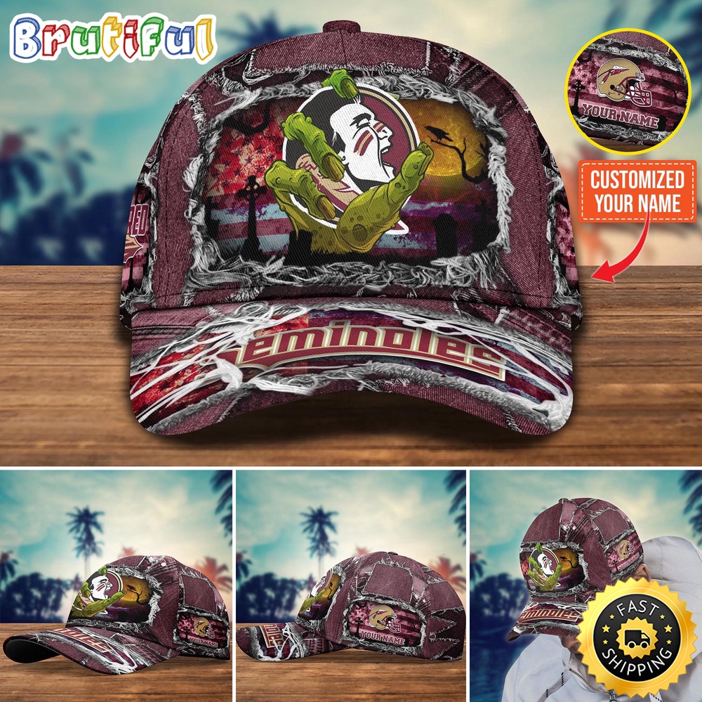 NCAA Florida State Seminoles Baseball Cap Halloween Custom Name Cap pnzcks.jpg