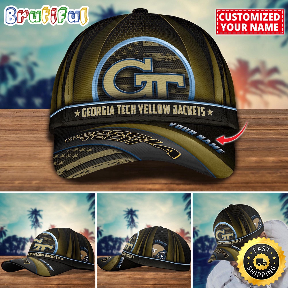 NCAA Georgia Tech Yellow Jackets Baseball Cap Custom Cap For Football Fans ywx6m4.jpg