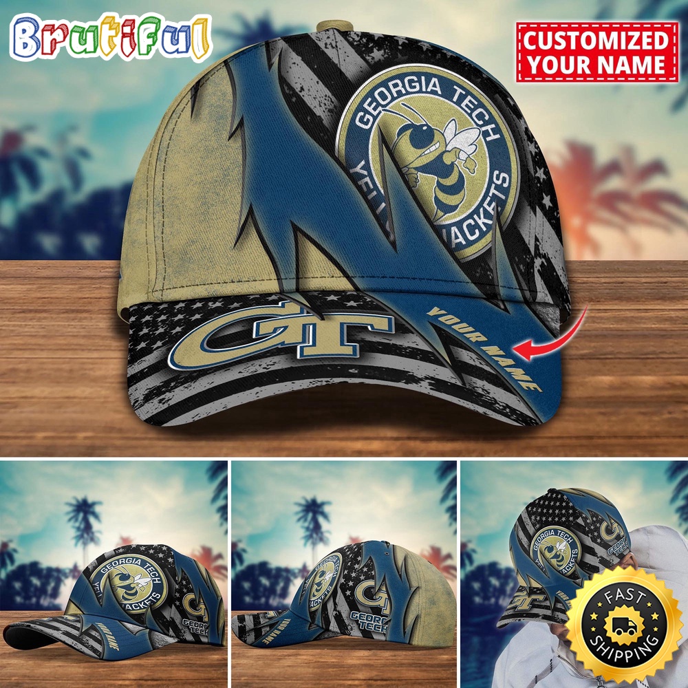 NCAA Georgia Tech Yellow Jackets Baseball Cap Custom Cap For Sport Fans wx02rw.jpg
