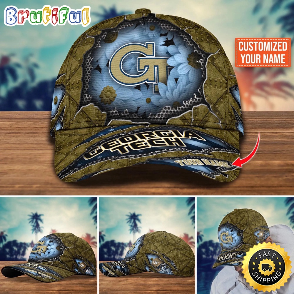 NCAA Georgia Tech Yellow Jackets Baseball Cap Custom Cap Trending ofuten.jpg