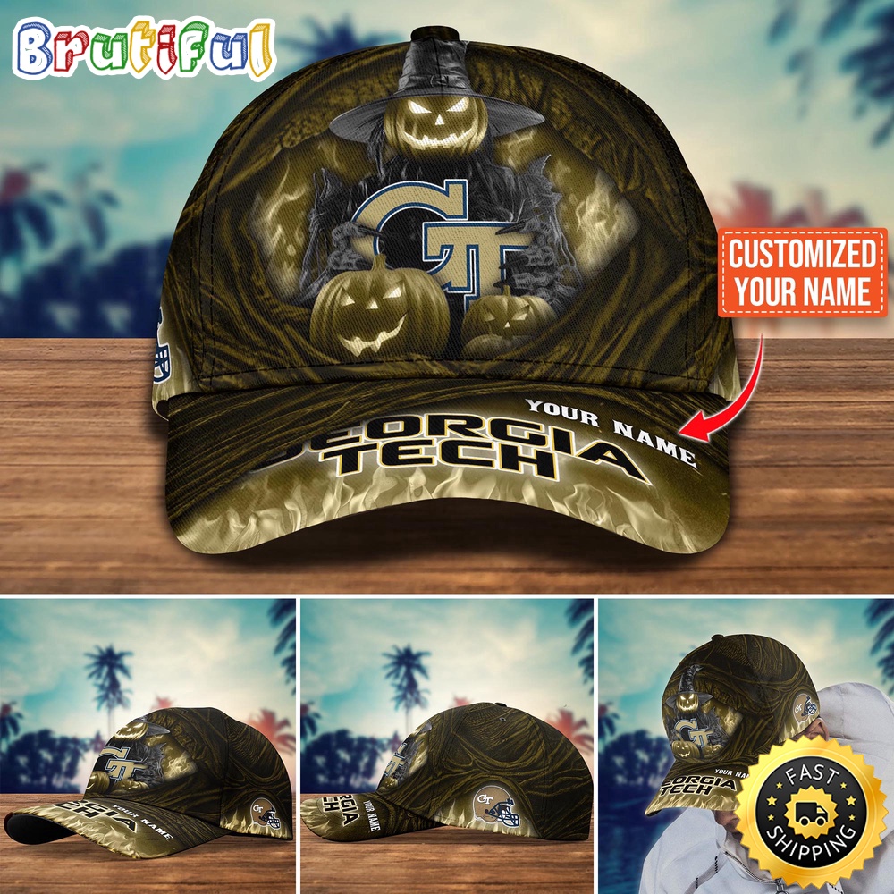 NCAA Georgia Tech Yellow Jackets Baseball Cap Halloween Custom Cap For Fans rcr81o.jpg