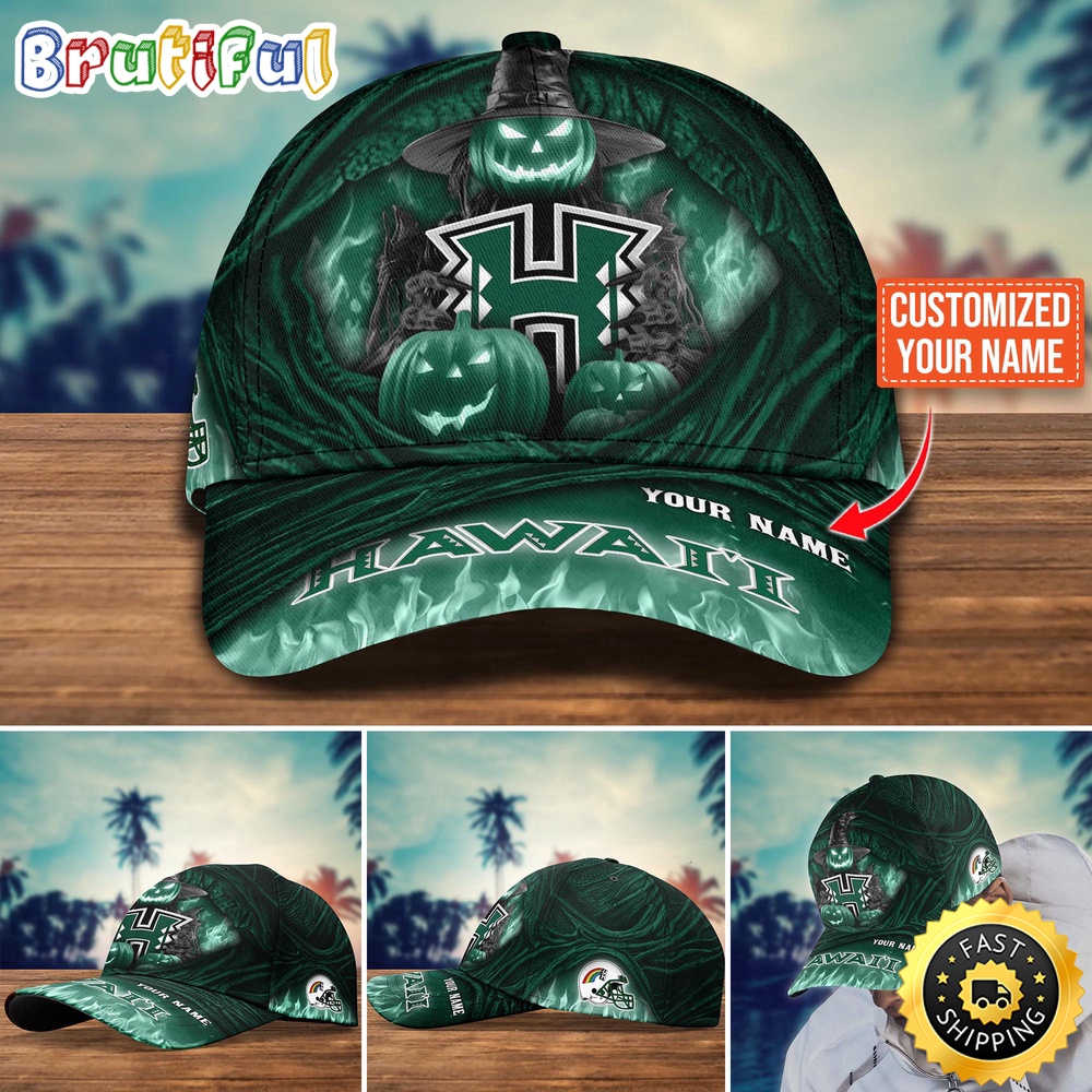 NCAA Hawaii Rainbow Warriors Baseball Cap Halloween Custom Cap For Fans cvsofa.jpg