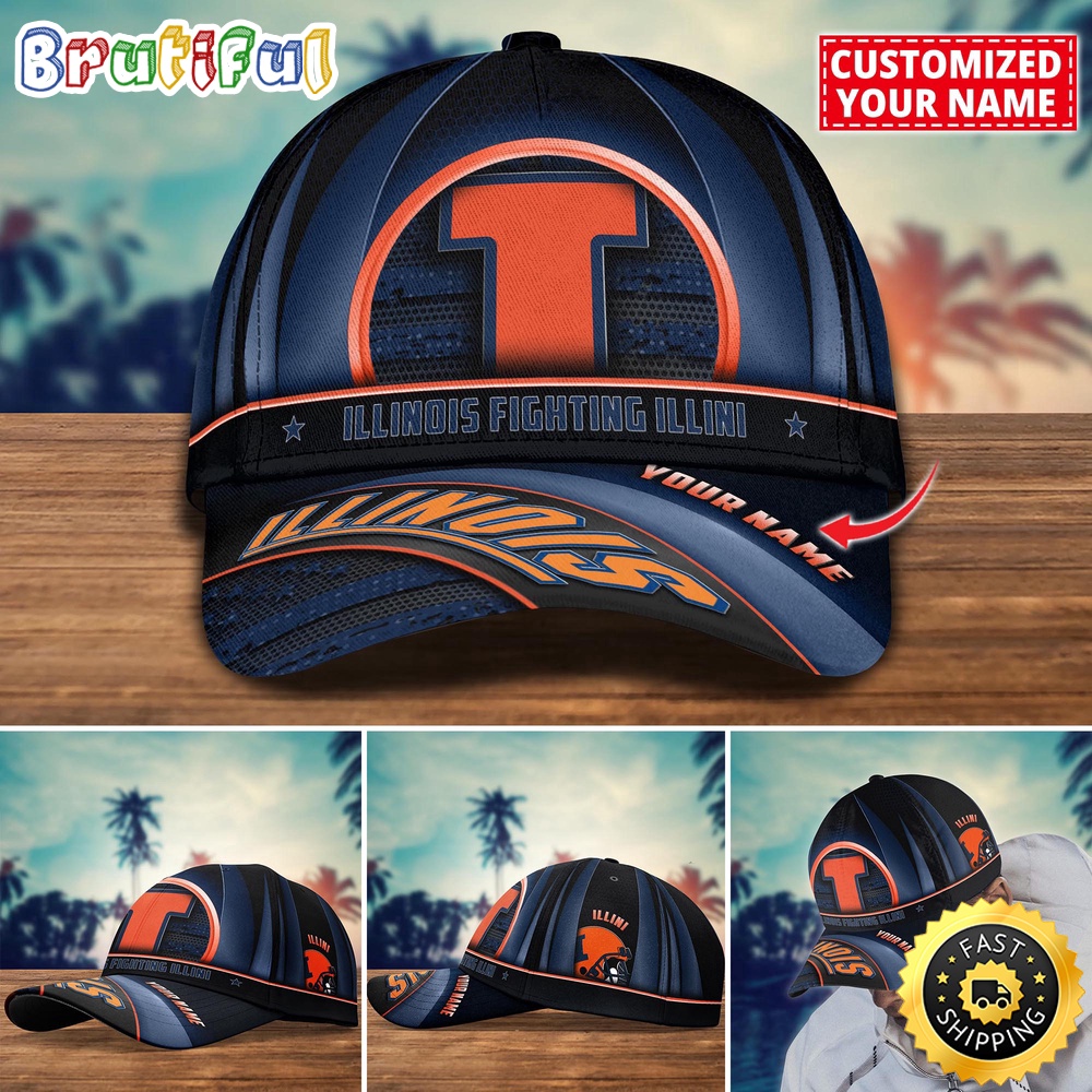 NCAA Illinois Fighting Illini Baseball Cap Custom Cap For Football Fans gebt2h.jpg