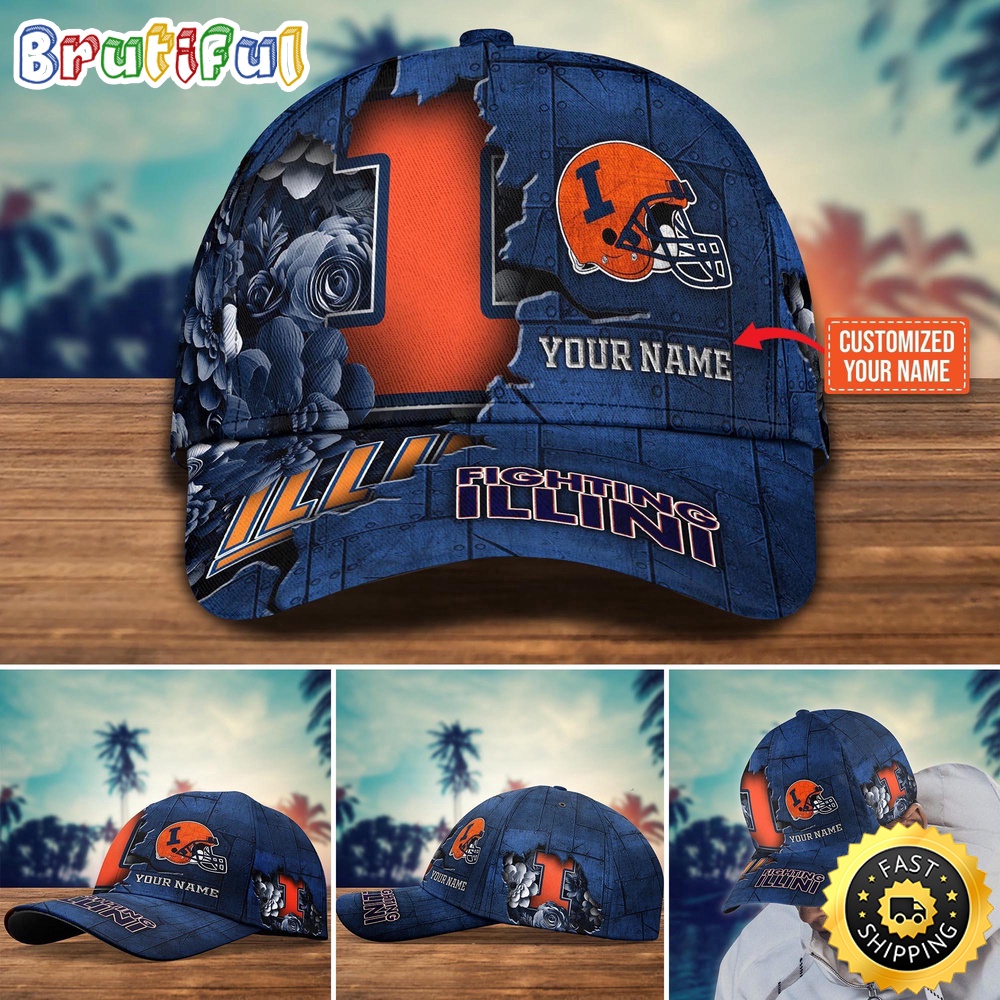 NCAA Illinois Fighting Illini Baseball Cap Custom Hat For Fans kizhd0.jpg
