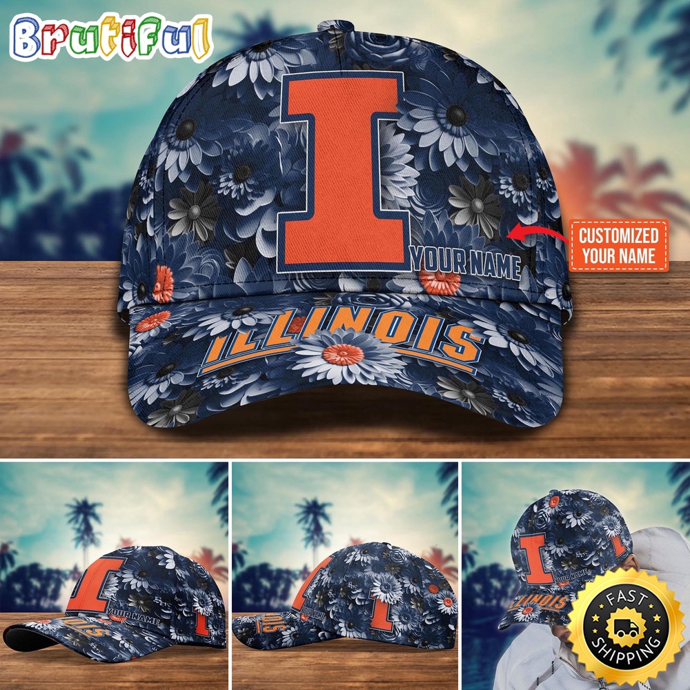 NCAA Illinois Fighting Illini Baseball Cap Customized Cap Hot Trending gz0ipz.jpg