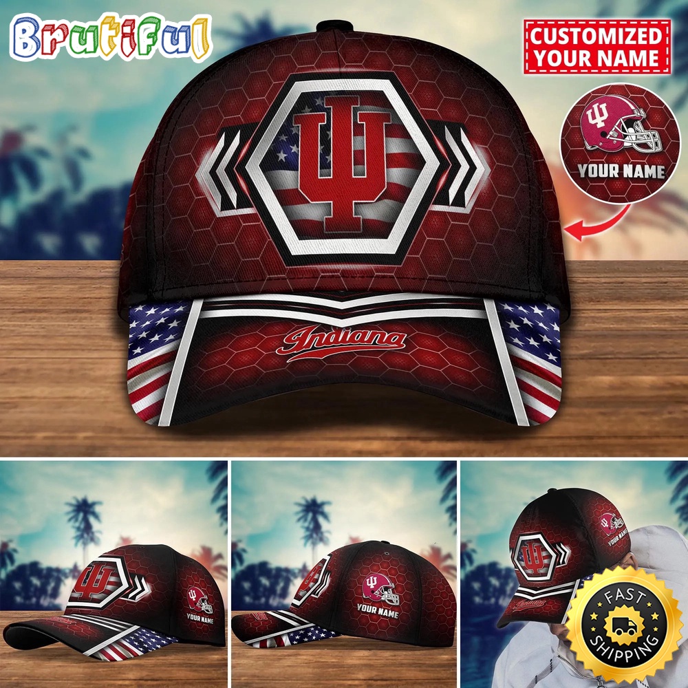 NCAA Indiana Hoosiers Baseball Cap Best Trending Custom Name Cap gma10r.jpg