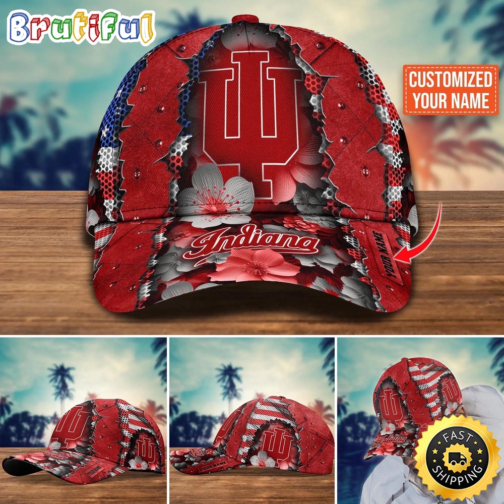 NCAA Indiana Hoosiers Baseball Cap Custom Cap For Fans kwbt7d.jpg