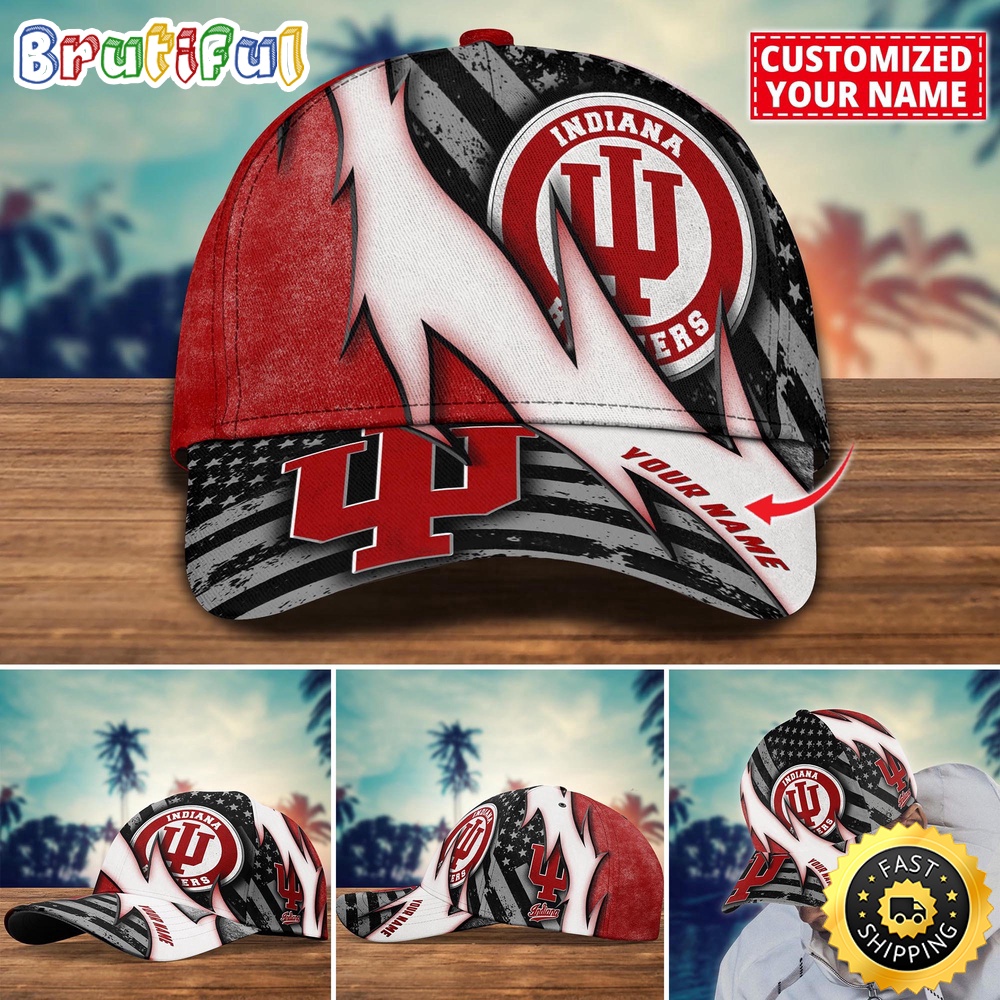 NCAA Indiana Hoosiers Baseball Cap Custom Cap For Sport Fans ib2zuu.jpg