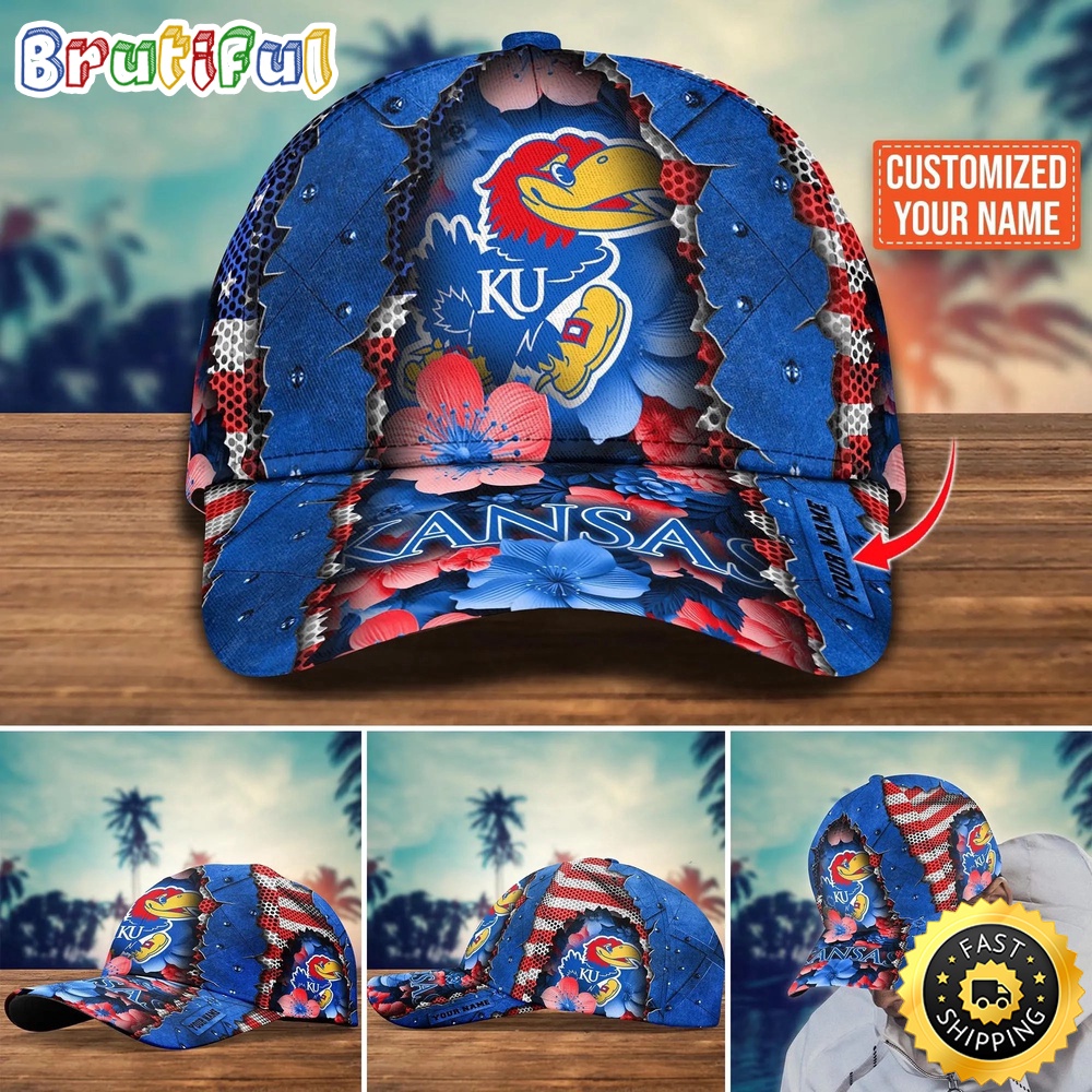 NCAA Kansas Jayhawks Baseball Cap Custom Cap For Fans yyb9iv.jpg
