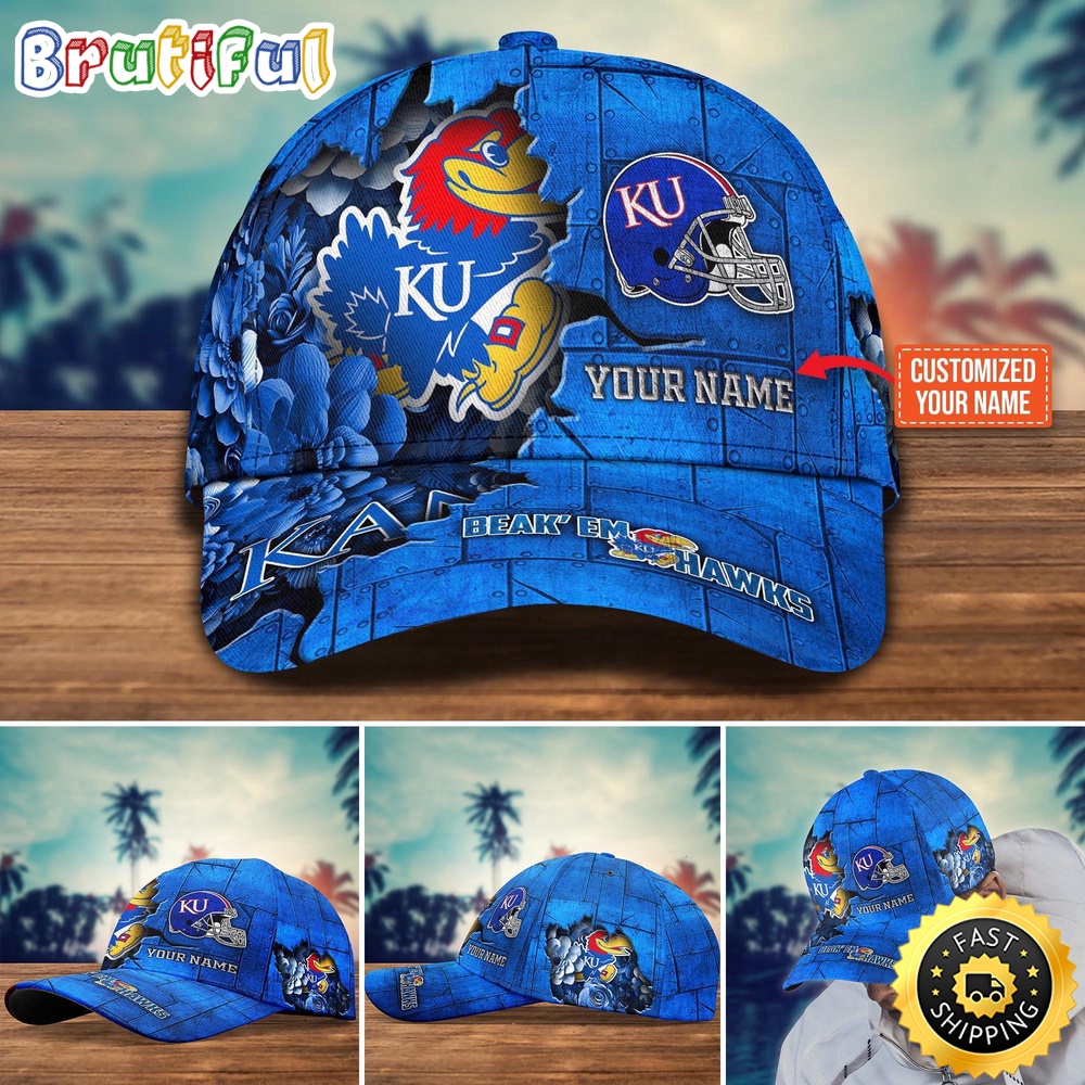 NCAA Kansas Jayhawks Baseball Cap Custom Hat For Fans dnygts.jpg