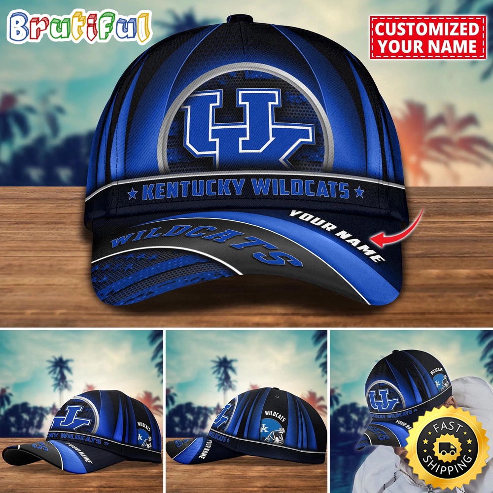 NCAA Kentucky Wildcats Baseball Cap Custom Cap For Football Fans owb03d.jpg