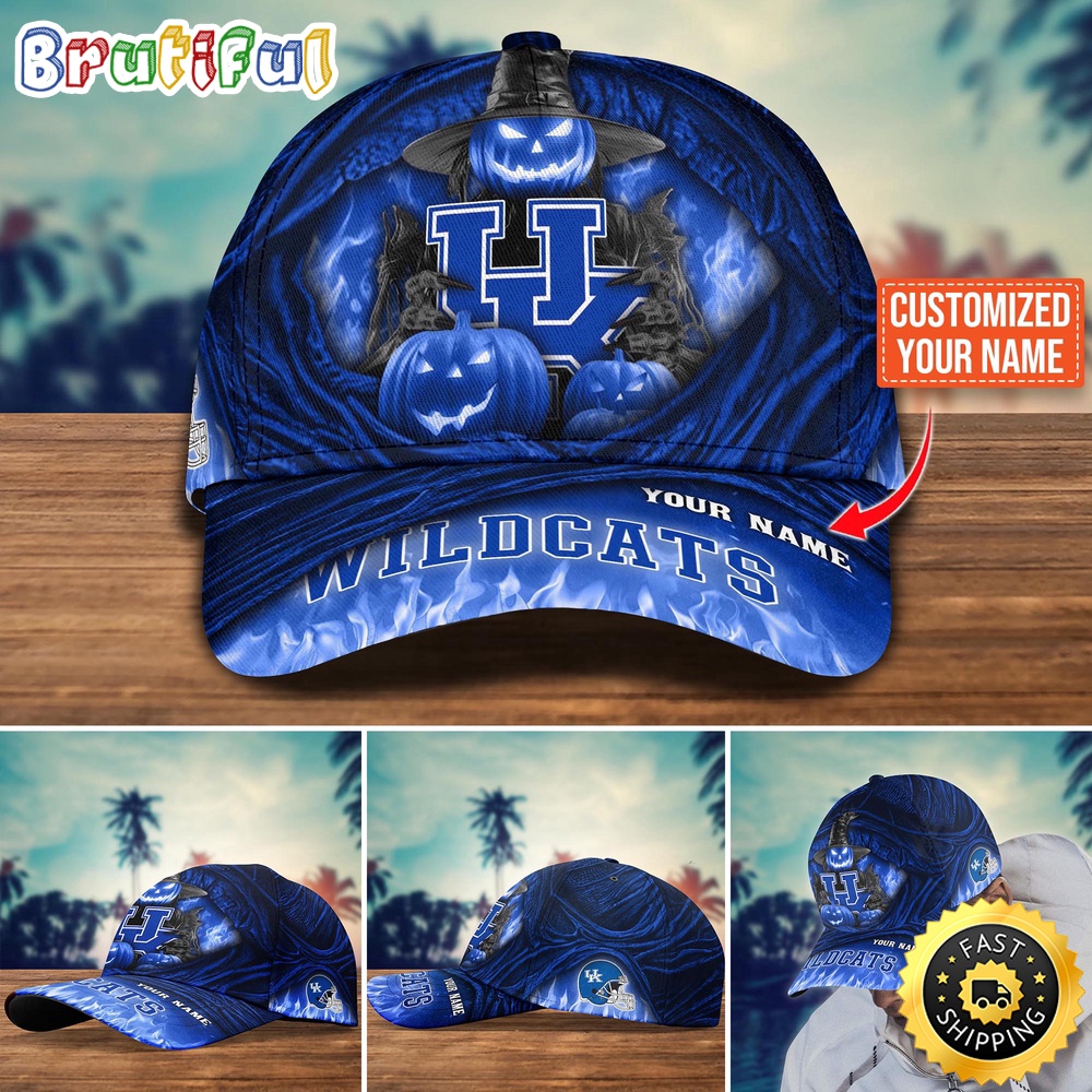 NCAA Kentucky Wildcats Baseball Cap Halloween Custom Cap For Fans iz0hlb.jpg