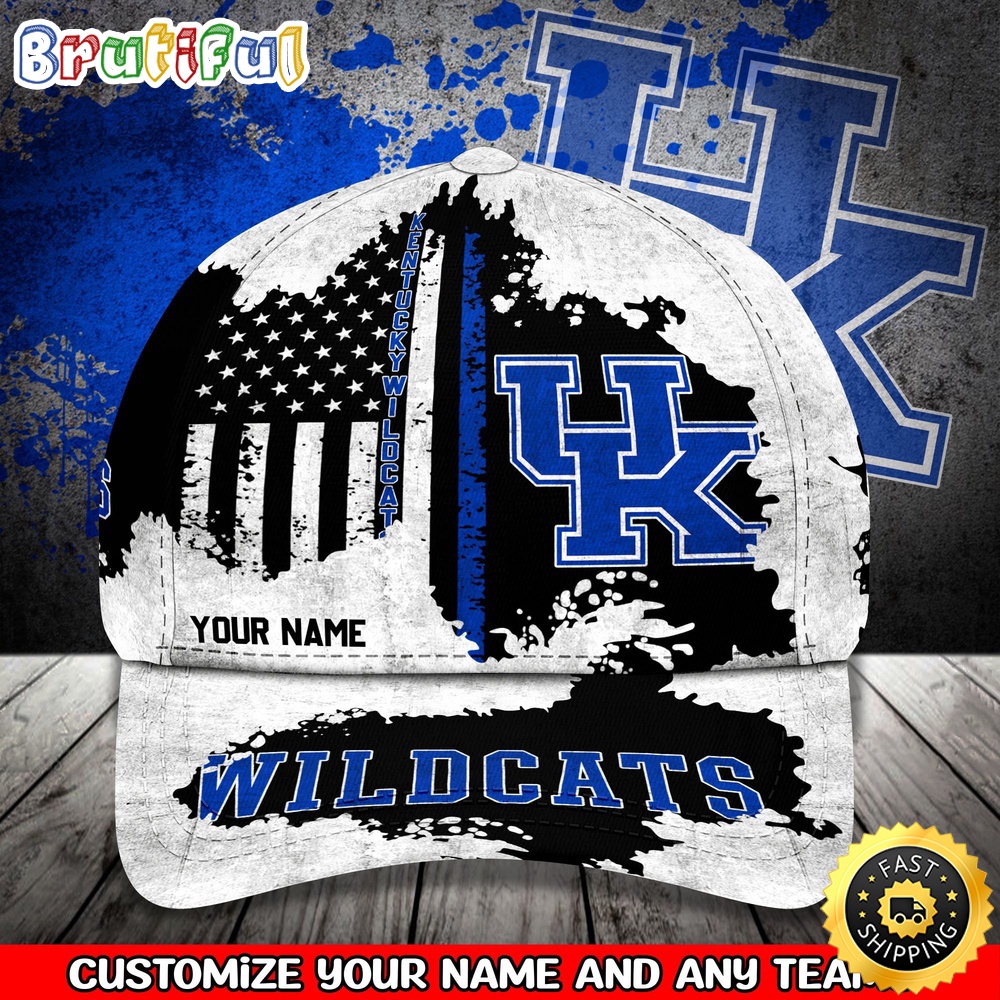 NCAA Kentucky Wildcats Baseball Cap Your Name Custom Baseball Cap moxy8r.jpg