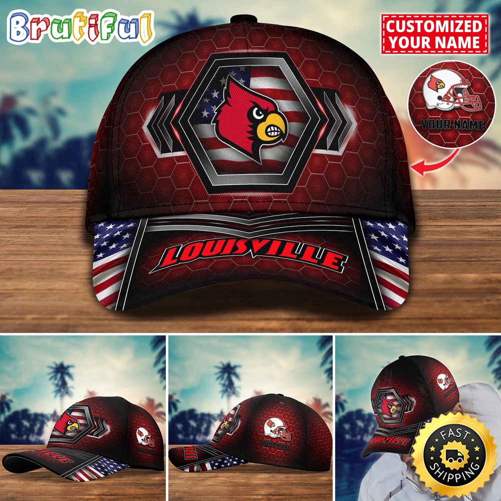 NCAA Louisville Cardinals Baseball Cap Best Trending Custom Name Cap wqrmv1.jpg