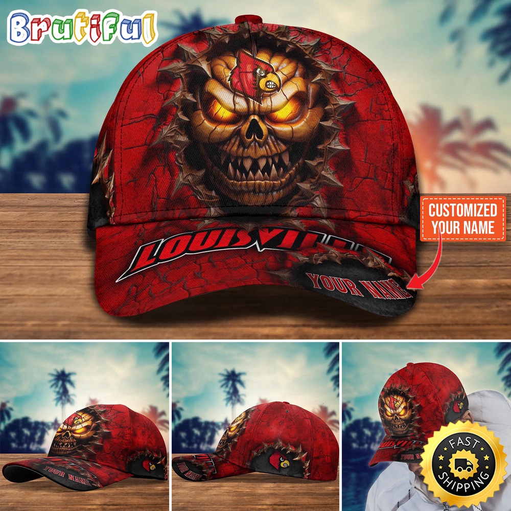 NCAA Louisville Cardinals Baseball Cap Halloween Custom Cap For This Season mxylkk.jpg