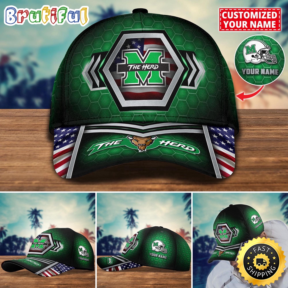 NCAA Marshall Thundering Herd Baseball Cap Best Trending Custom Name Cap cv3vhy.jpg