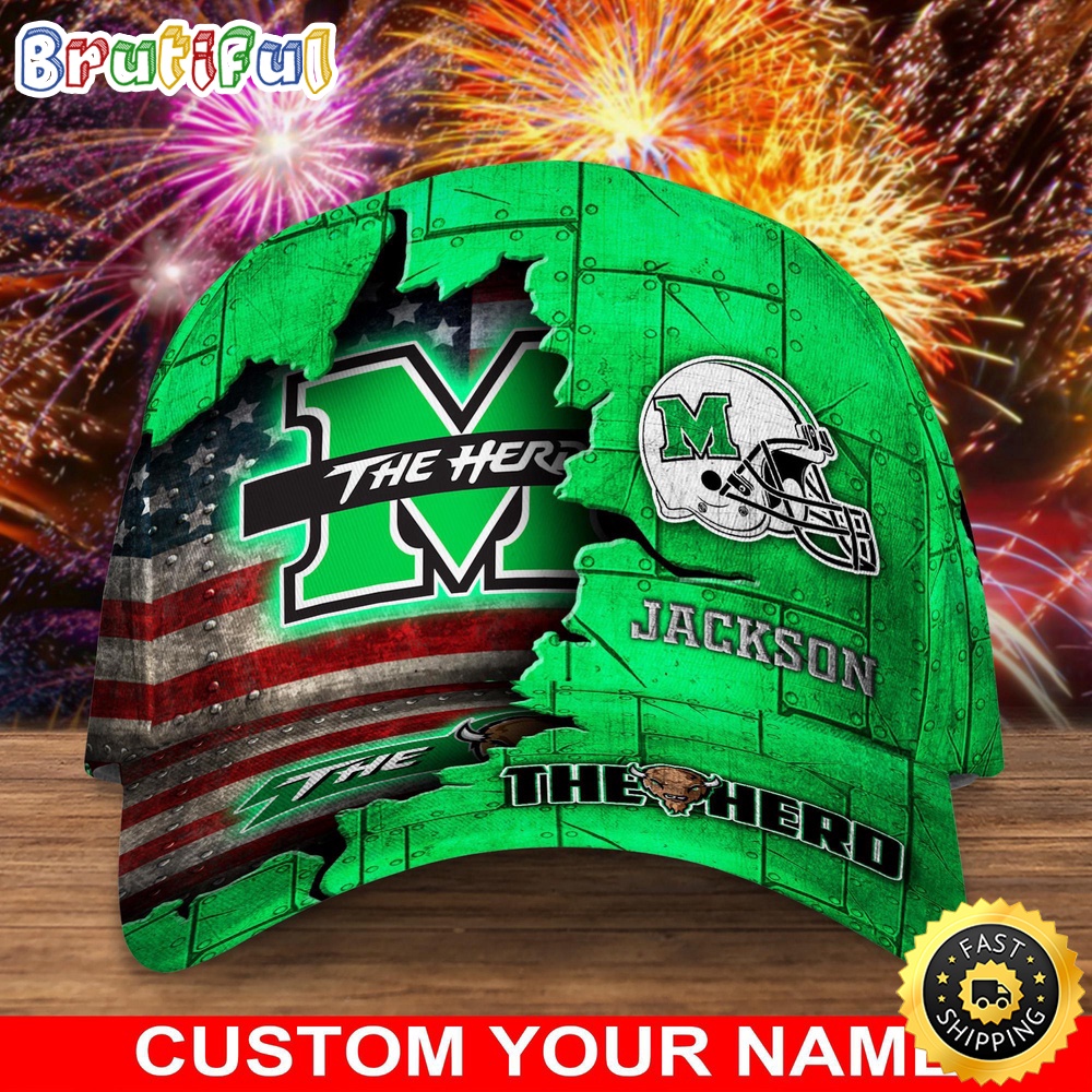 NCAA Marshall Thundering Herd Baseball Cap Custom Cap Go Sports Teams zkvlj0.jpg