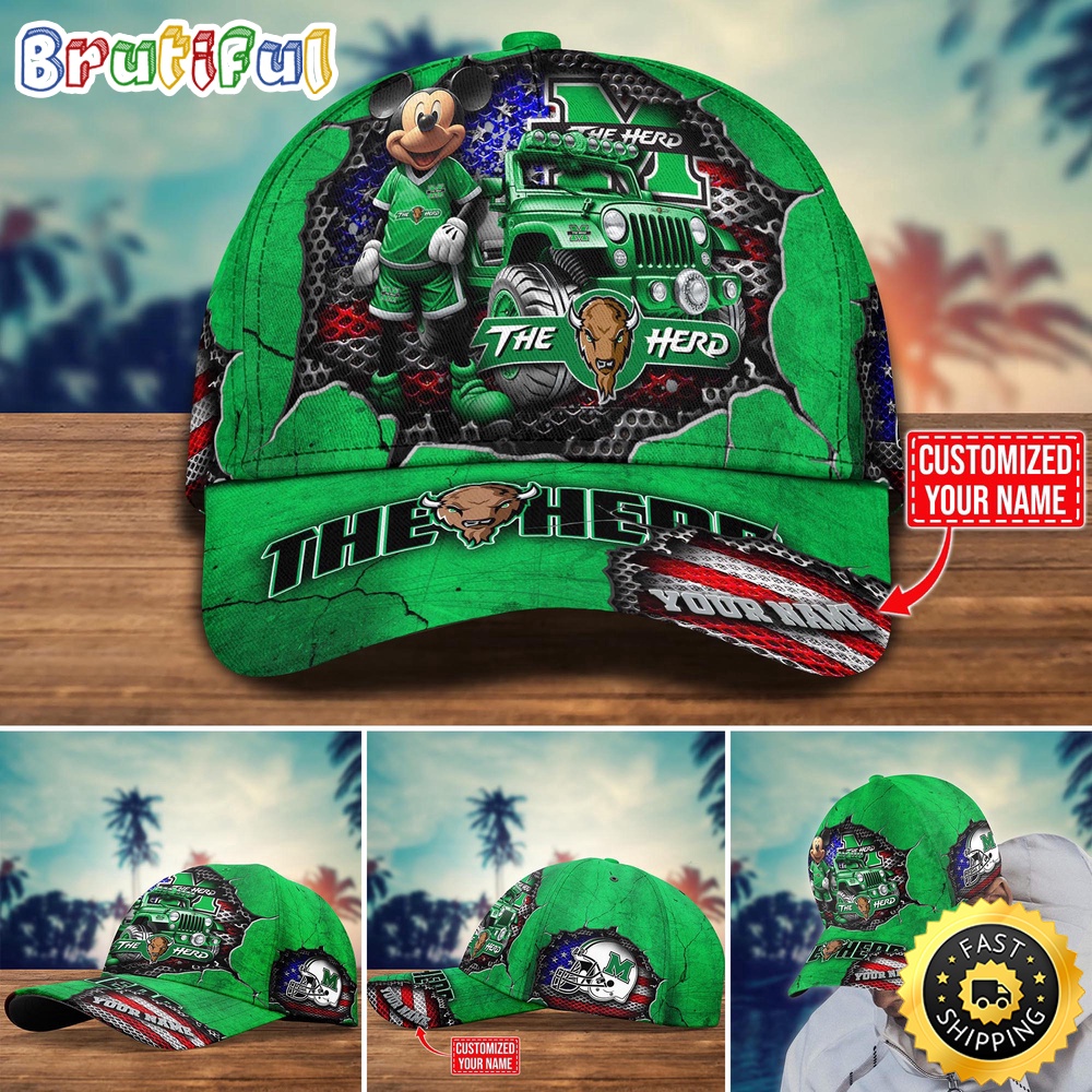 NCAA Marshall Thundering Herd Baseball Cap Trending Customize Cap ppb3mg.jpg