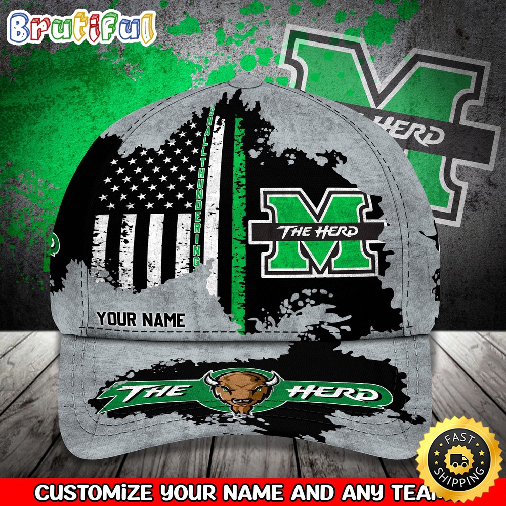 NCAA Marshall Thundering Herd Baseball Cap Your Name Custom Baseball Cap pa3wge.jpg