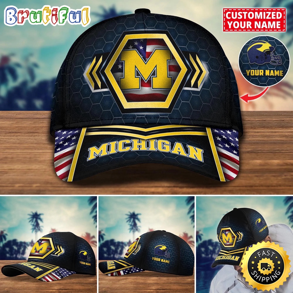 NCAA Michigan Wolverines Baseball Cap Best Trending Custom Name Cap dmt8vm.jpg