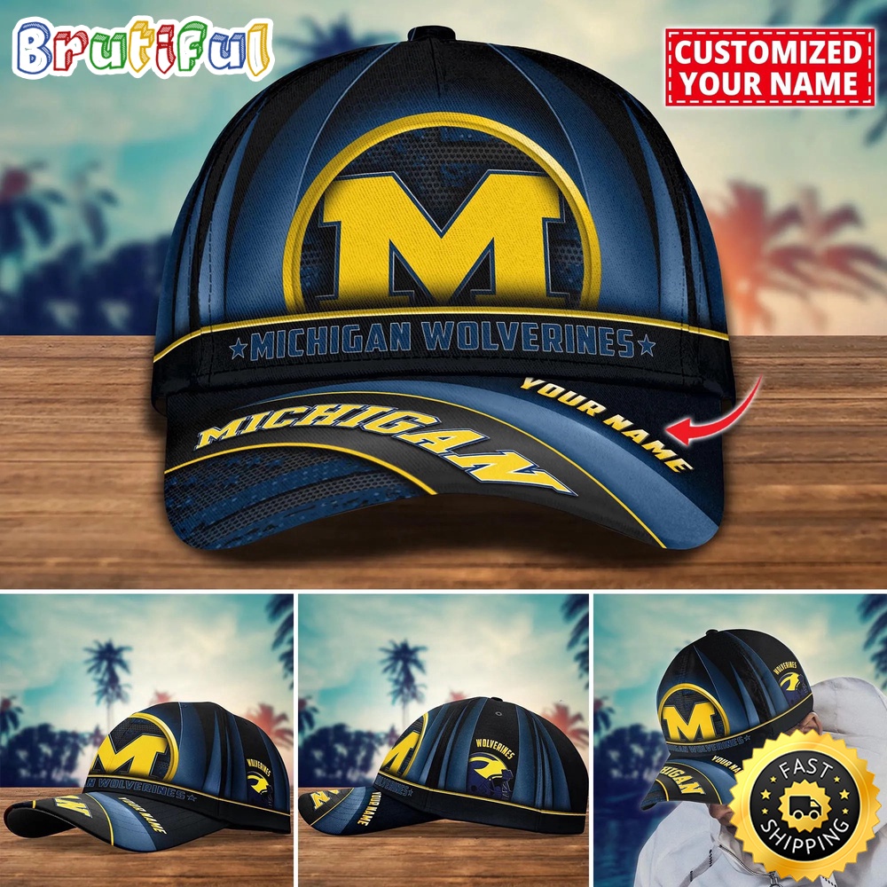 NCAA Michigan Wolverines Baseball Cap Custom Cap For Football Fans h8oahz.jpg