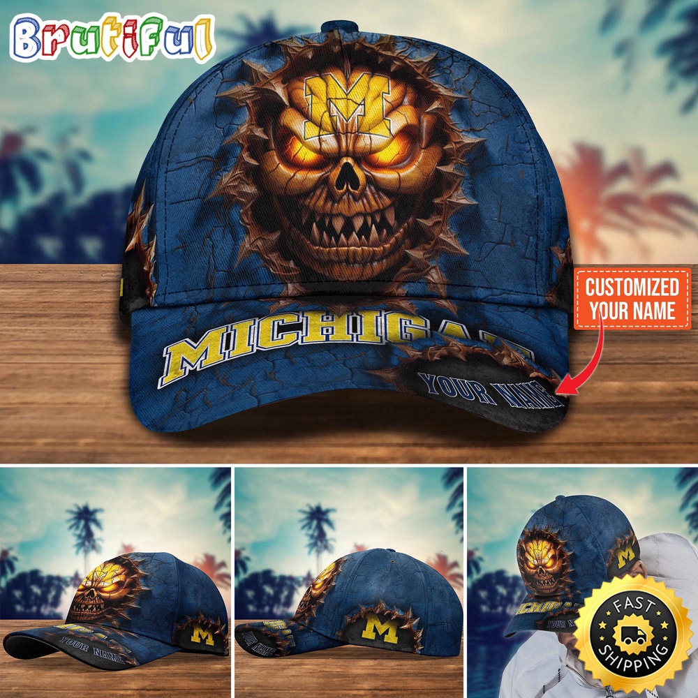 NCAA Michigan Wolverines Baseball Cap Halloween Custom Cap For This Season b0jgoy.jpg