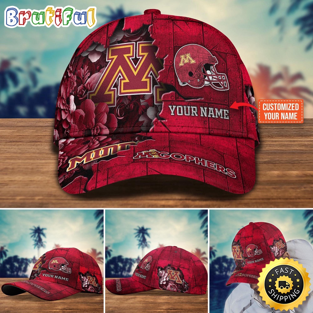 NCAA Minnesota Golden Gophers Baseball Cap Custom Hat For Fans NCAA Minnesota Golden Gophers Baseball Cap Custom Hat For Fans