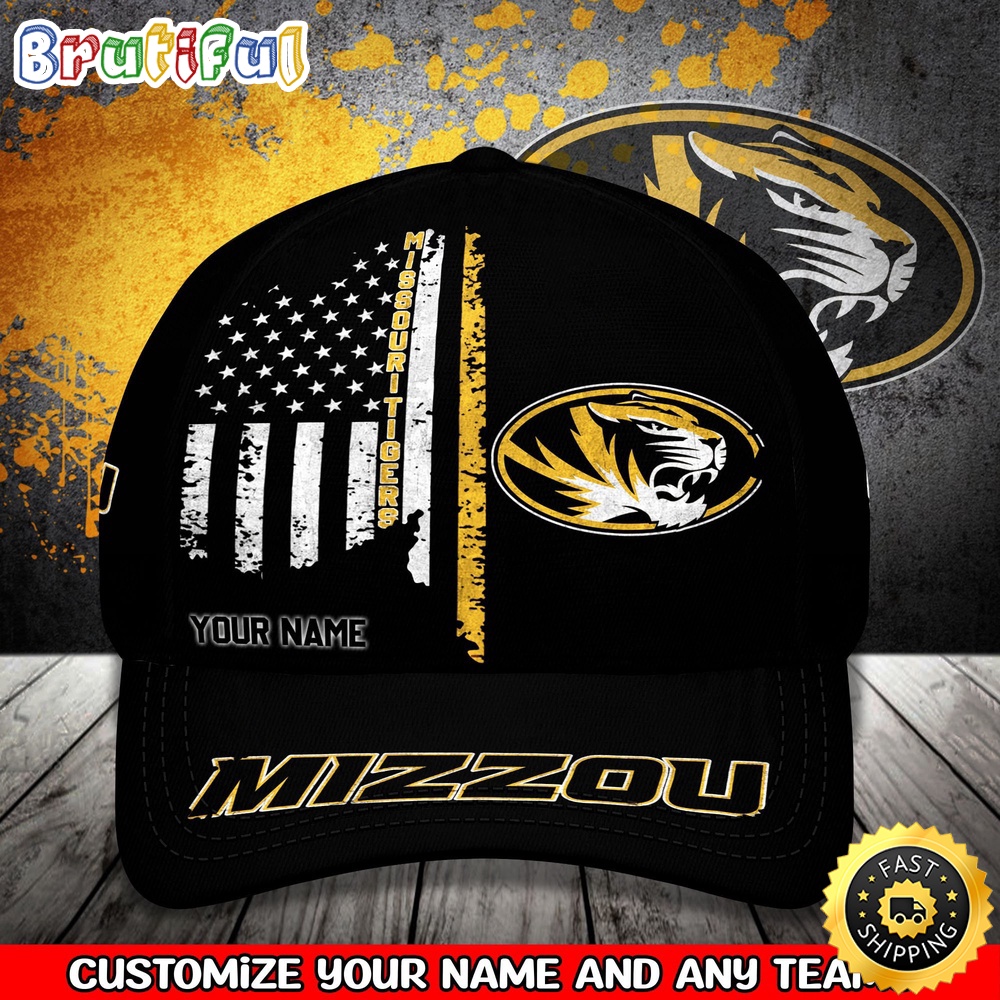 NCAA Missouri Tigers Baseball Cap Your Name Custom Baseball Cap vnykf6.jpg
