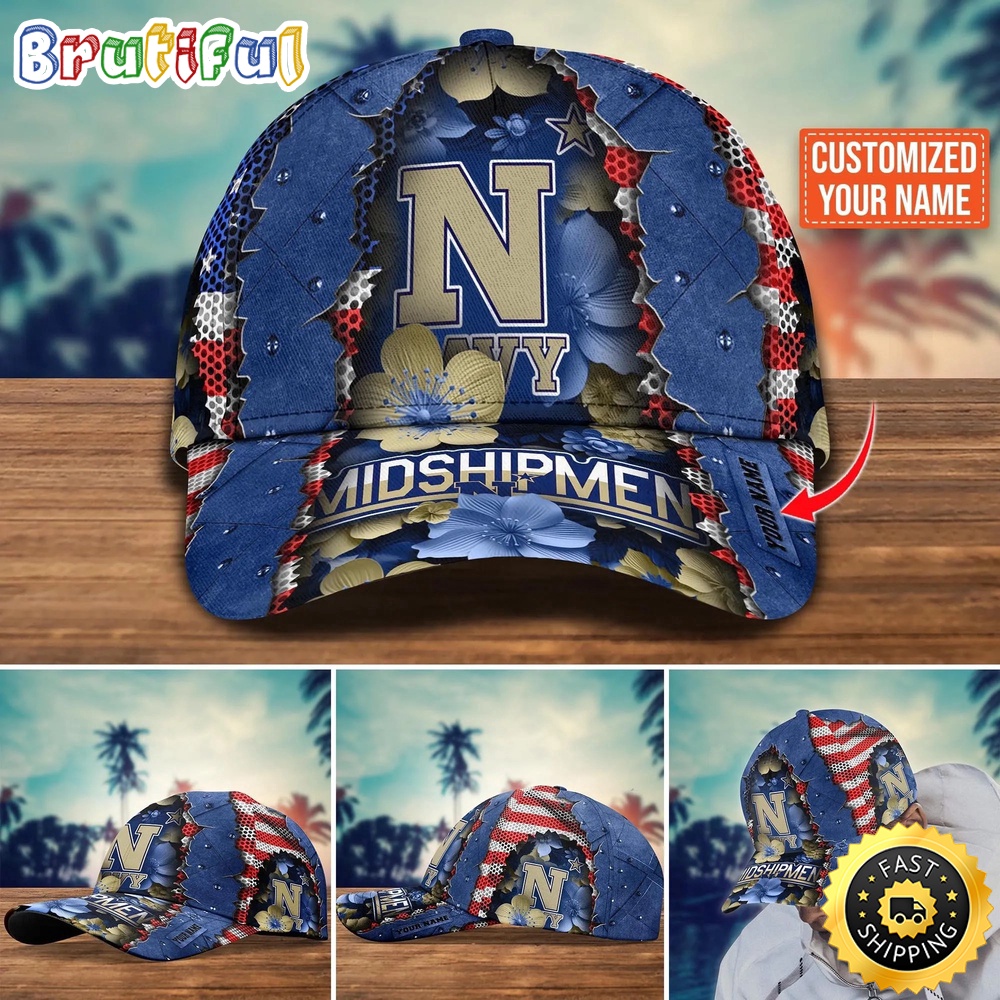 NCAA Navy Midshipmen Baseball Cap Custom Cap For Fans NCAA Navy Midshipmen Baseball Cap Custom Cap For Fans