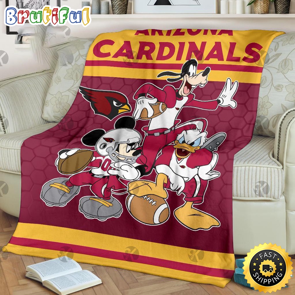 NFL Arizona Cardinals Blanket Minnie Mouse Blanket
