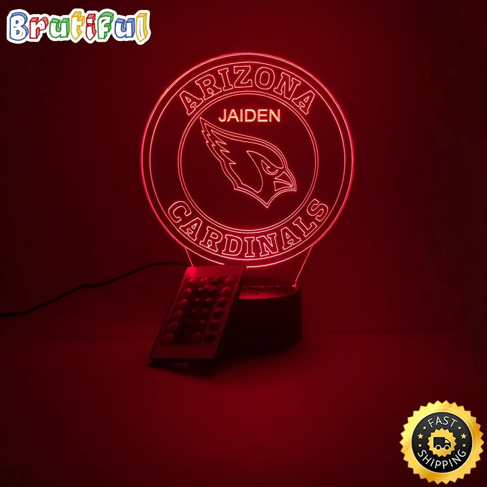 NFL Arizona Cardinals Night Light Football 3D LED Light