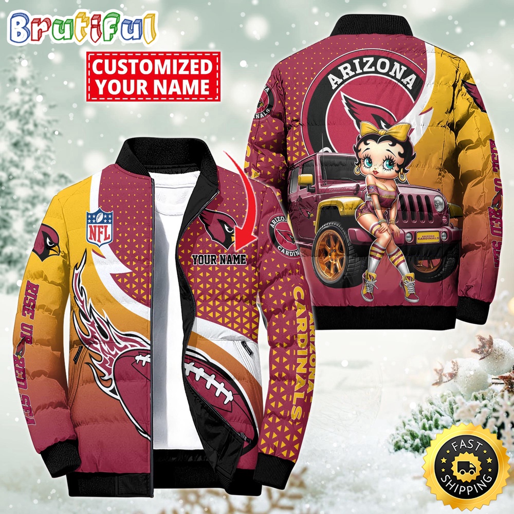 NFL Arizona Cardinals Puffer Jacket Betty Boop Custom Jacket 1