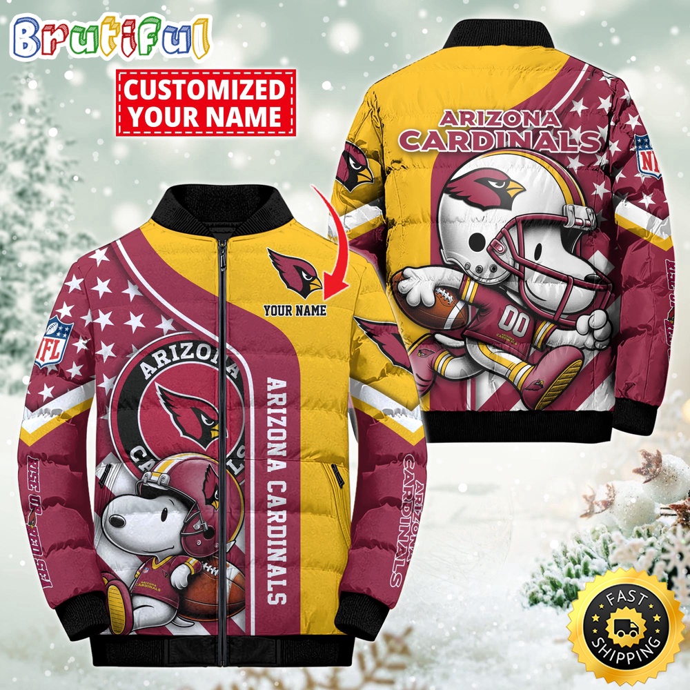NFL Arizona Cardinals Puffer Jacket Snooby Customized Jacket 1