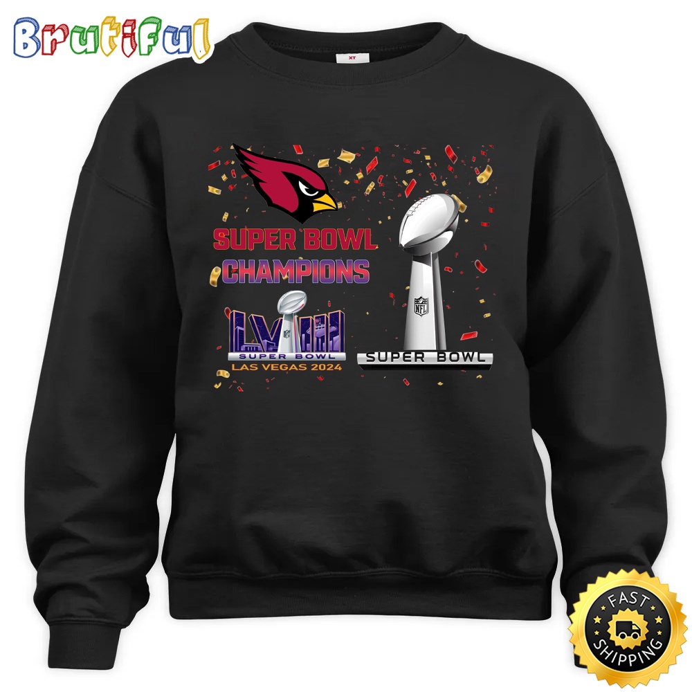 NFL Arizona Cardinals Sweatshirt Super Bowl LVIII 2024 Las Vegas Champions Unisex Sweatshirt 1