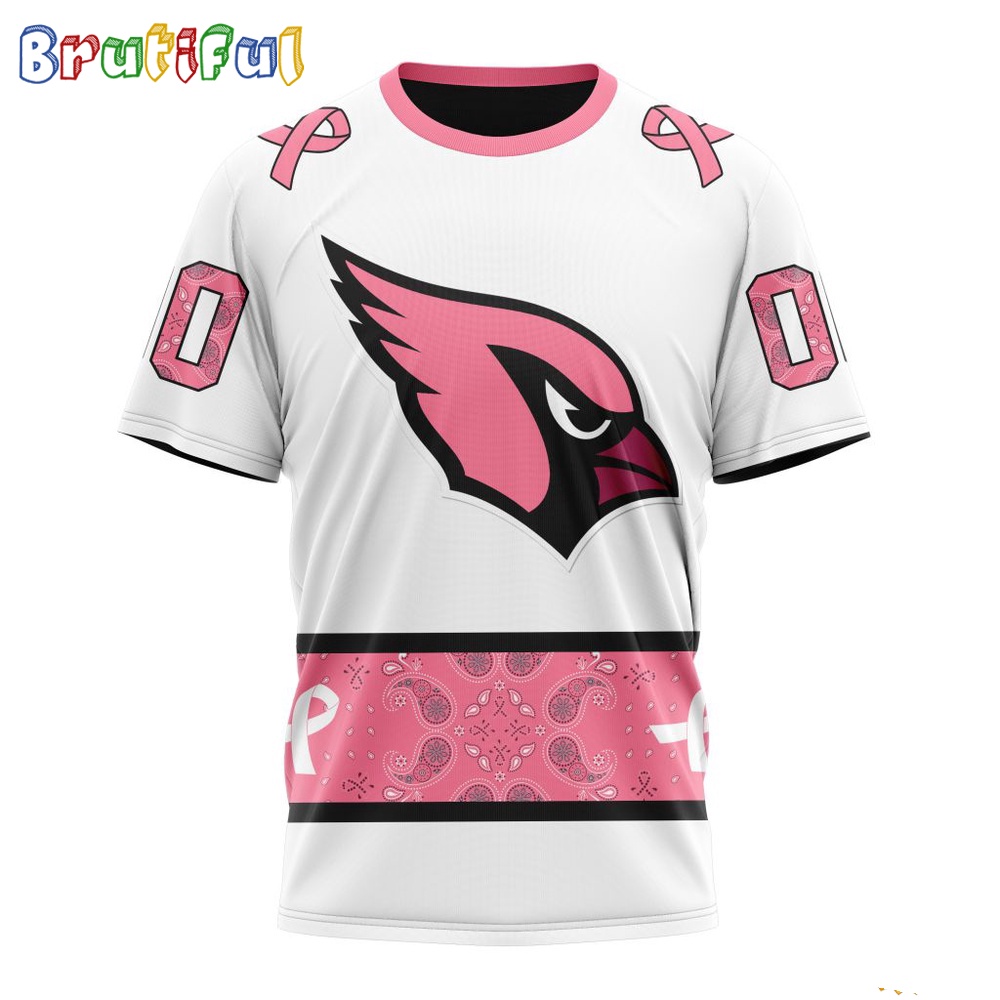 NFL Arizona Cardinals T Shirt Special Pink Design Fight Breast Cancer 1