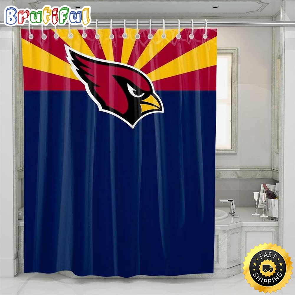 NFL Arizona Cardinals Team Shower Curtain Set For Fans 1