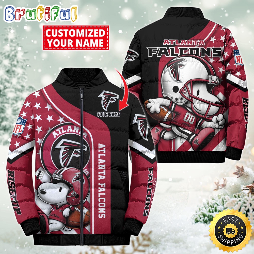 NFL Atlanta Falcons Puffer Jacket Snooby Customized Jacket 1