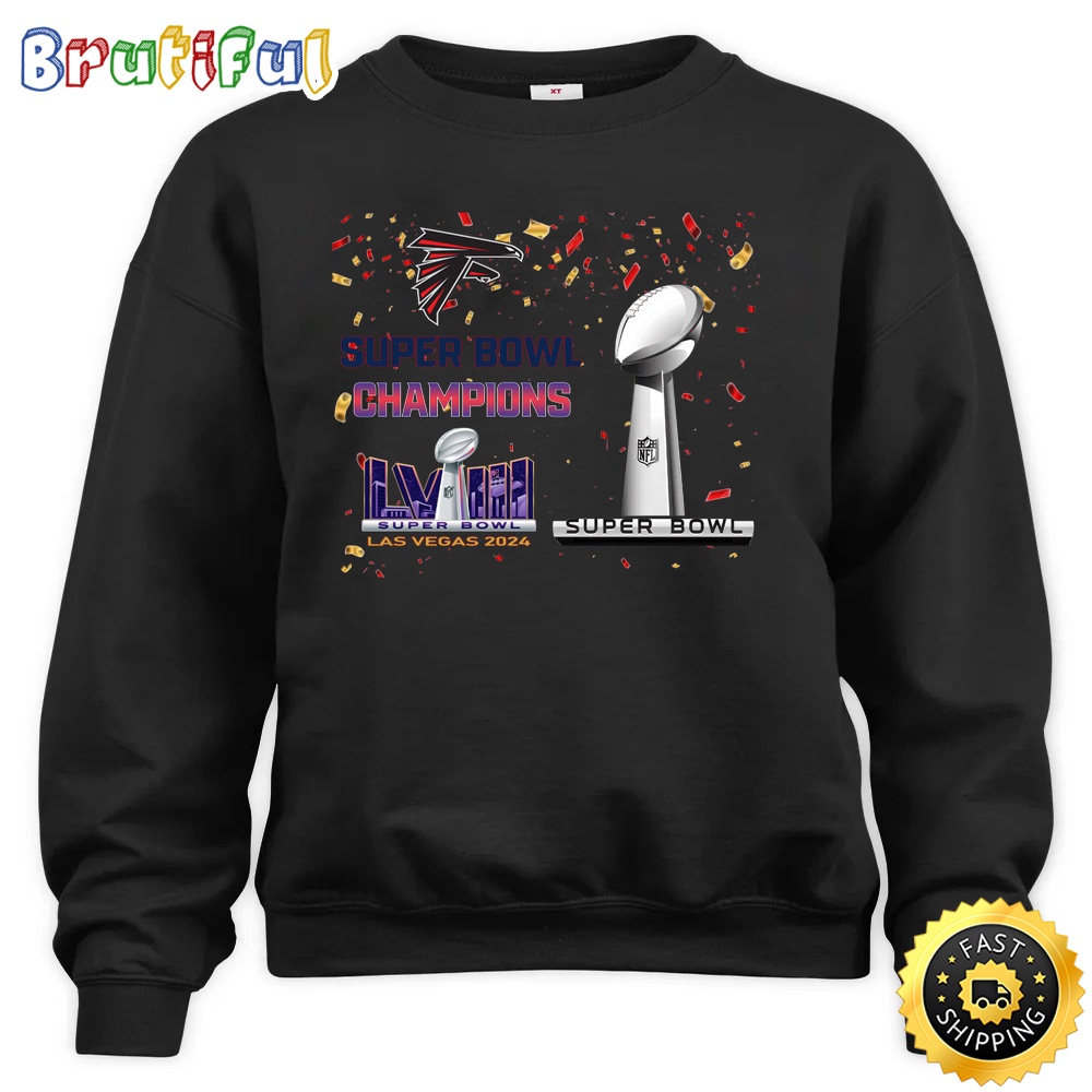 NFL Atlanta Falcons Sweatshirt Super Bowl LVIII 2024 Las Vegas Champions Unisex Sweatshirt 1