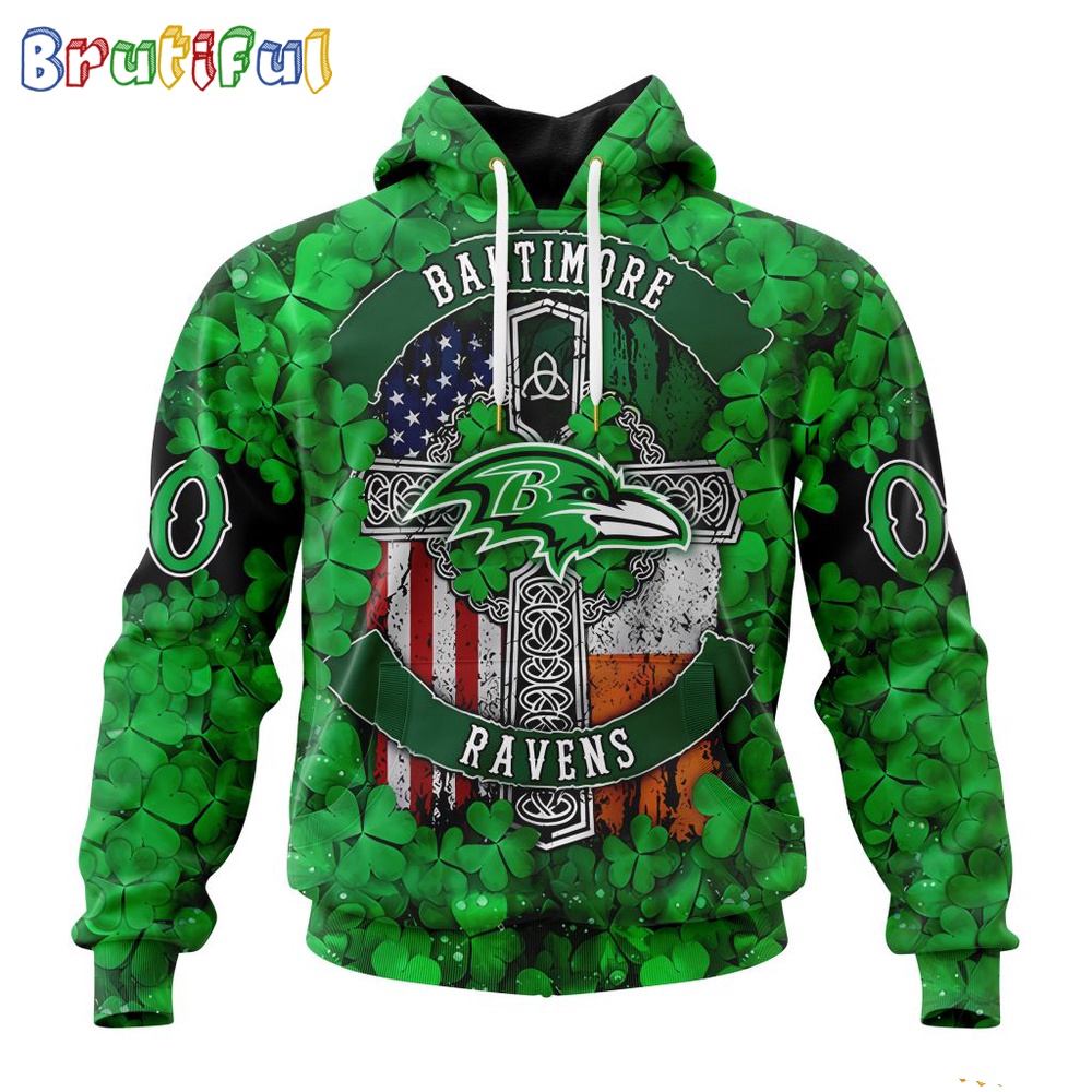 NFL Baltimore Ravens Hoodie Special Design Hoodie St Patrick Day 1