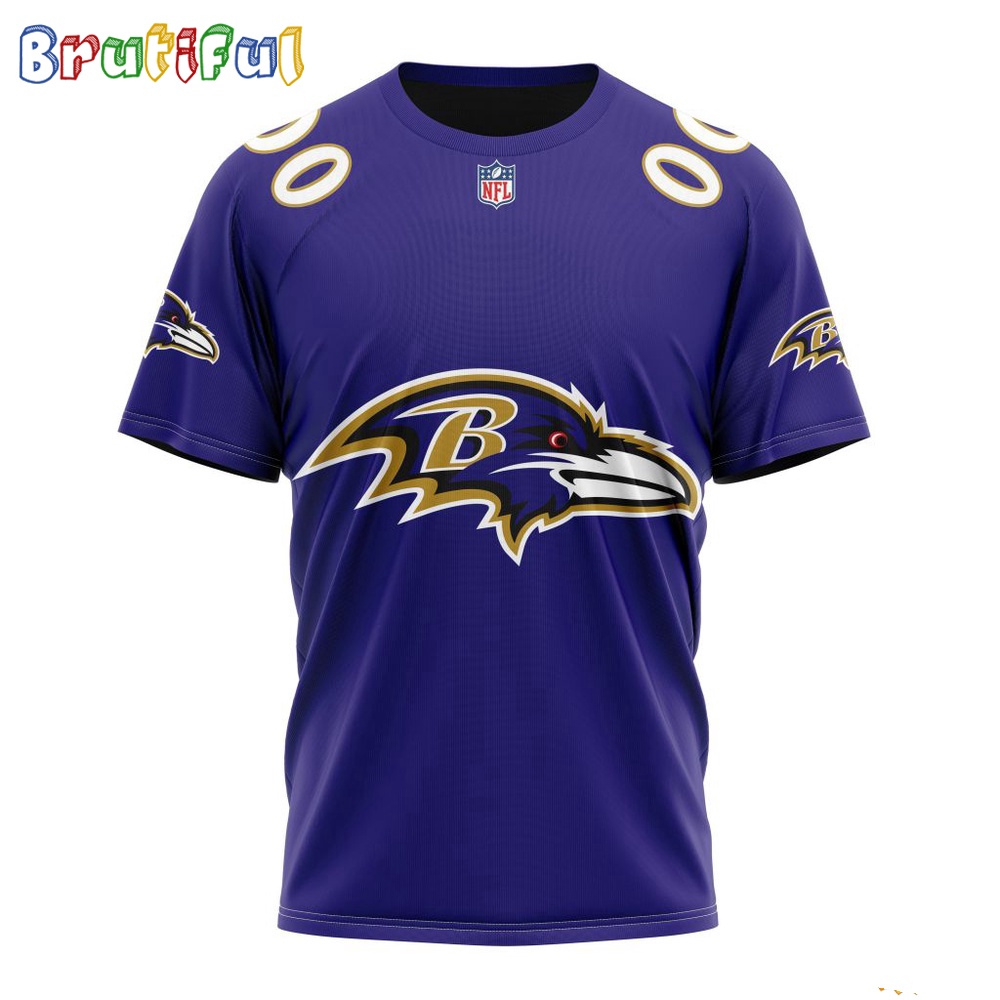 NFL Baltimore Ravens T Shirt 2024 Personalized Name And Number Unisex T Shirt 1