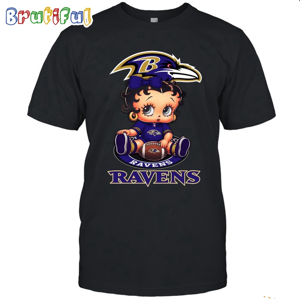 NFL Baltimore Ravens T Shirt Betty Boop Football Tshirt