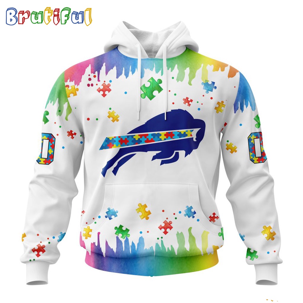 NFL Buffalo Bills Hoodie Special Autism Awareness Design All Over Print Hoodie 1