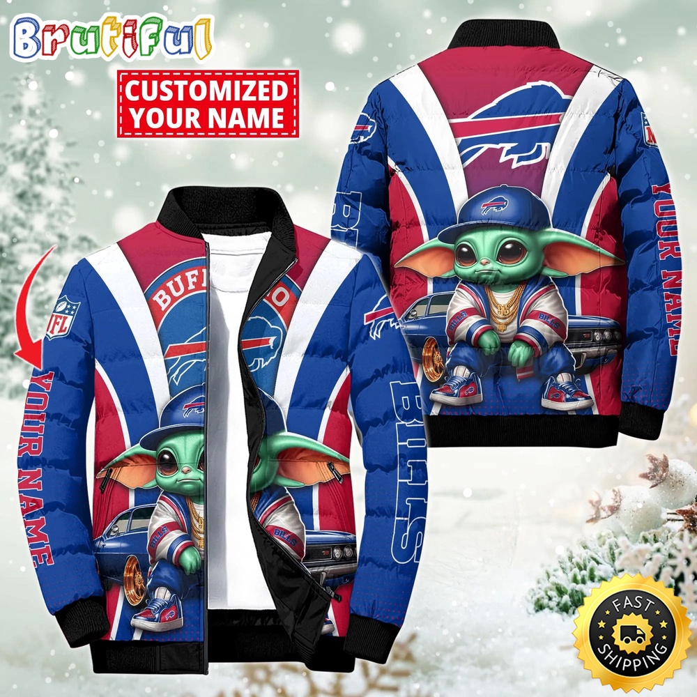 NFL Buffalo Bills Puffer Jacket Baby Yoda Custom Jacket 1