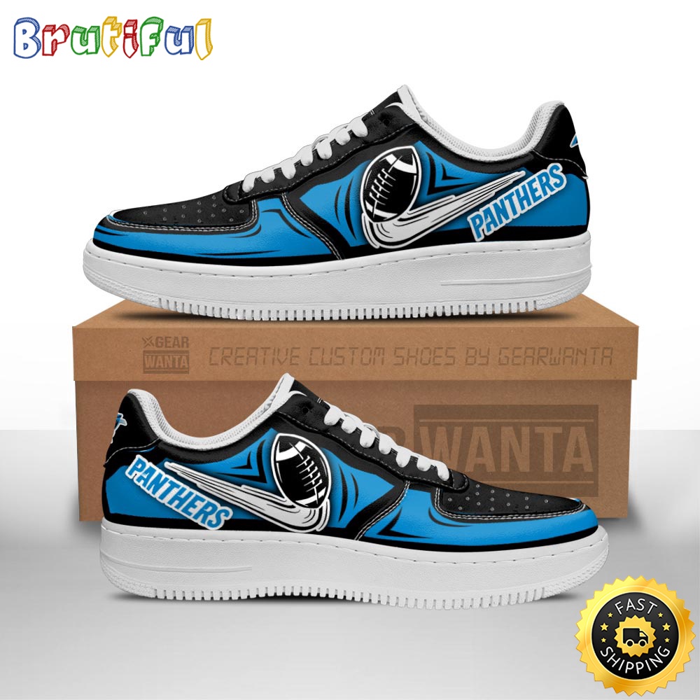 NFL Carolina Panthers Air Force 1 Shoes Football Sneaker Shoes 1