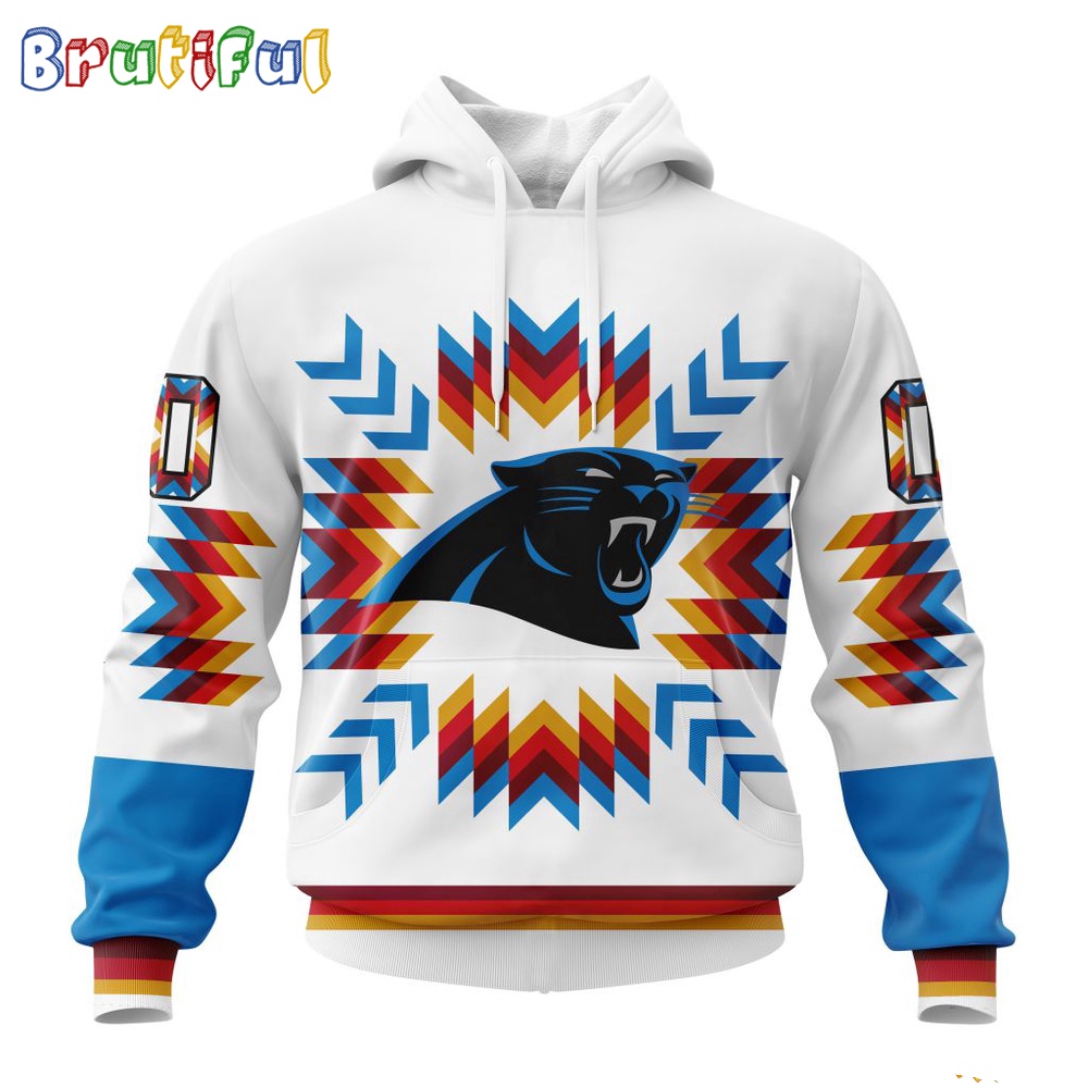 NFL Carolina Panthers Hoodie Special Design With Native Pattern 1