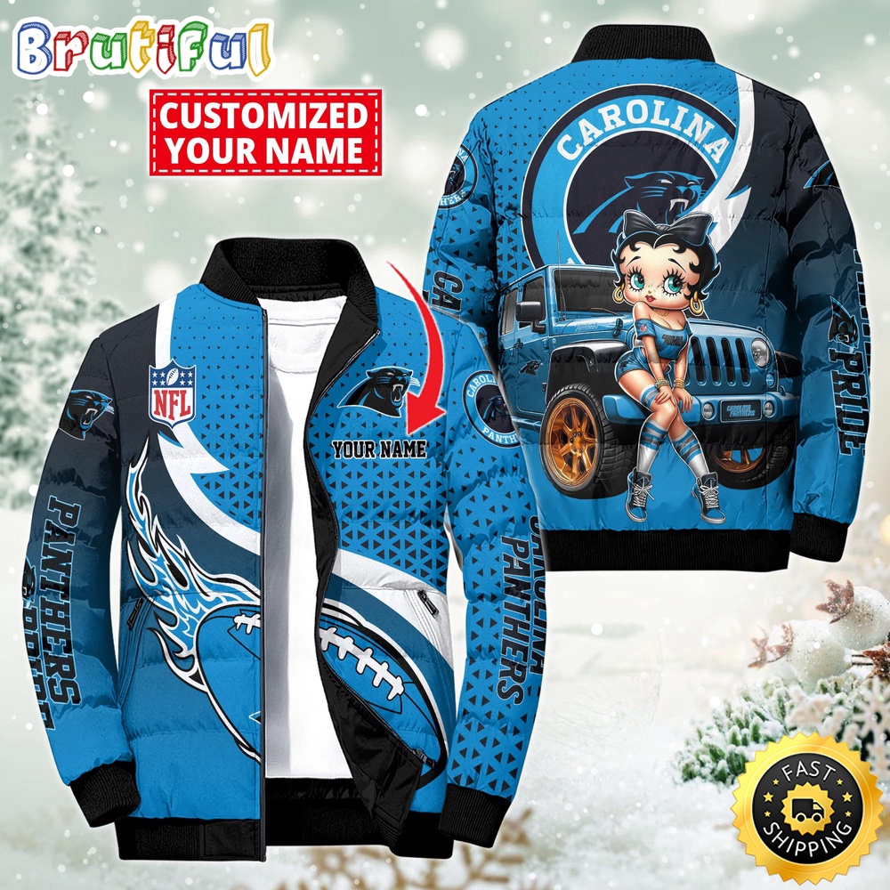 NFL Carolina Panthers Puffer Jacket Betty Boop Custom Jacket 1