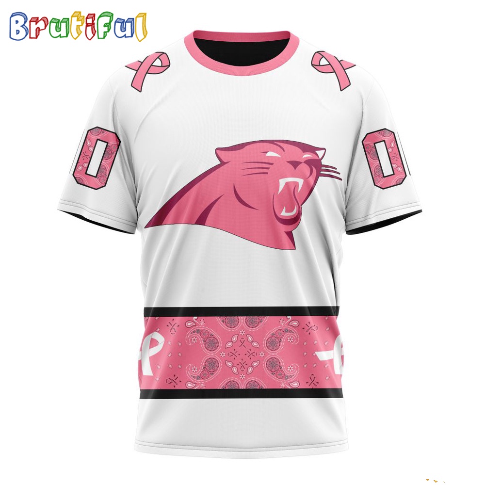 NFL Carolina Panthers T Shirt Special Pink Design Fight Breast Cancer 1