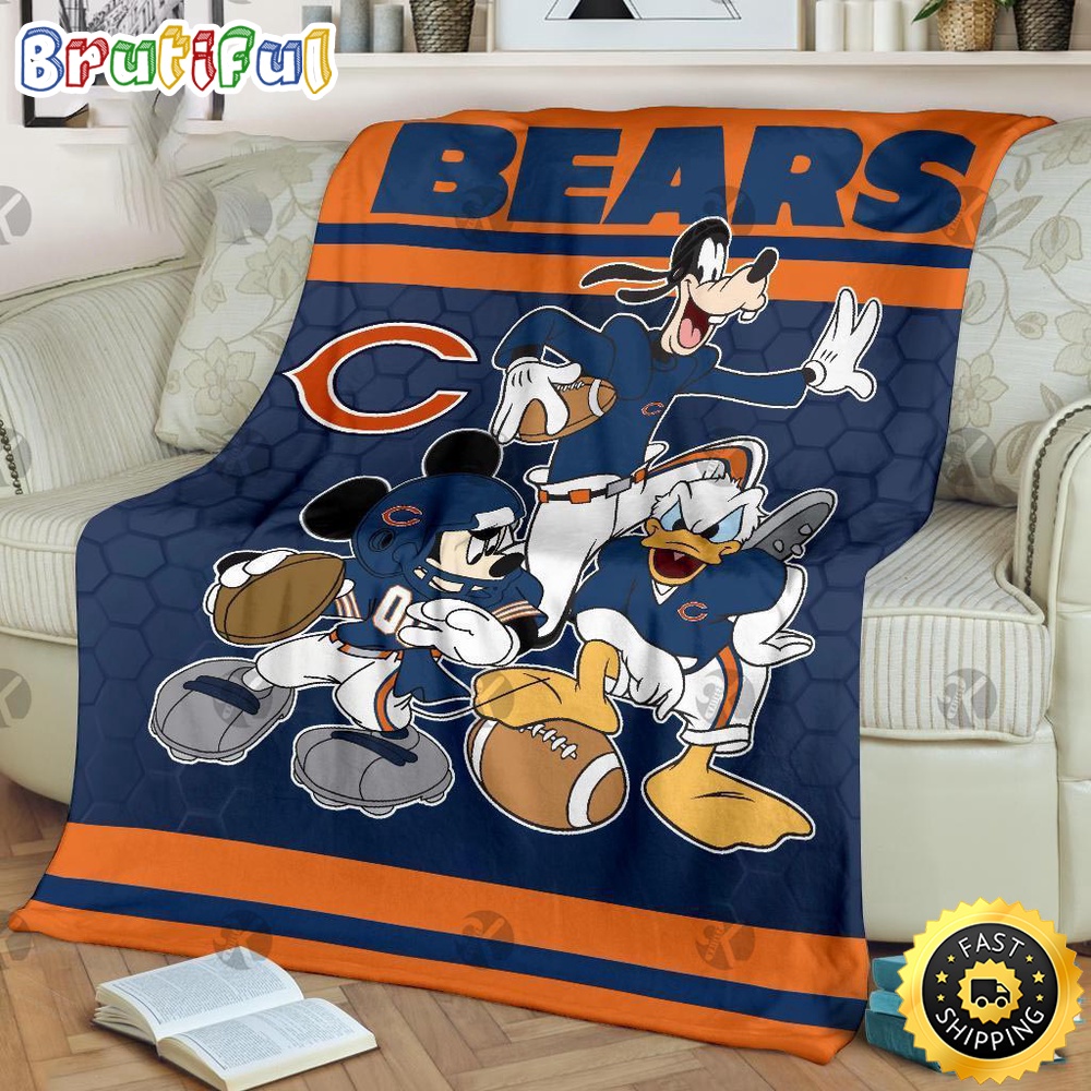 NFL Chicago Bears Blanket Minnie Mouse Blanket